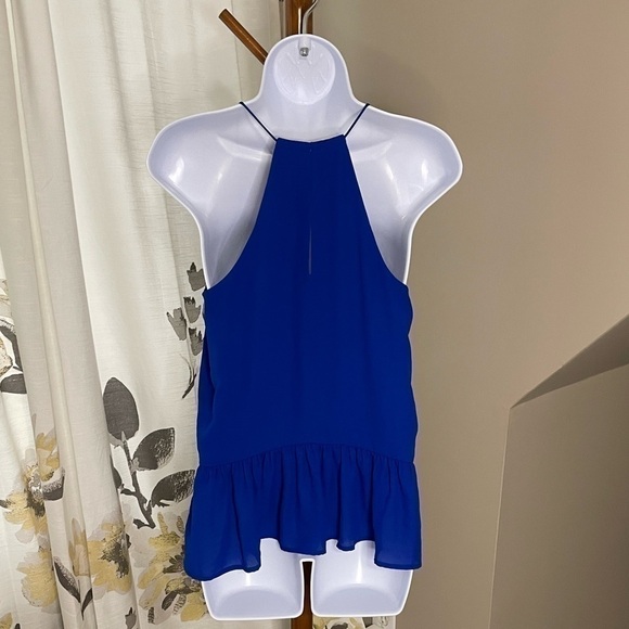 EXPRESS Royal Blue Peplum Tank Size Small - Picture 3 of 4